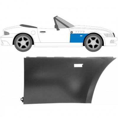 Priekšējais spārns priekš BMW Z3 1995-2003 / Labā / COUPE / ROADSTER 6460