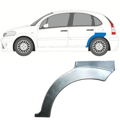 Aizmugurējā arka priekš Citroen C3 2002-2010 / Kreisā 14768
