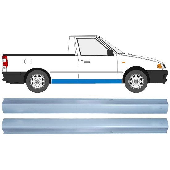 Slieksnis priekš Volkswagen Caddy 1995-2004 / Kreisais = Labais (simetrisks) / PICKUP / Komplekts 16186