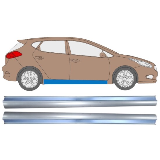 Slieksnis priekš Kia Ceed 2012-2018 / Kreisais+Labais / Komplekts 14870 Slieksnis priekš Kia Ceed 2012-2018 / Kreisais+Labais / Komplekts 14870