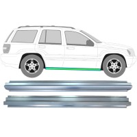 Iekšējais un ārējais slieksnis priekš Jeep Grand Cherokee 1998-2005 / Kreisais = Labais (simetrisks) / Komplekts 17005