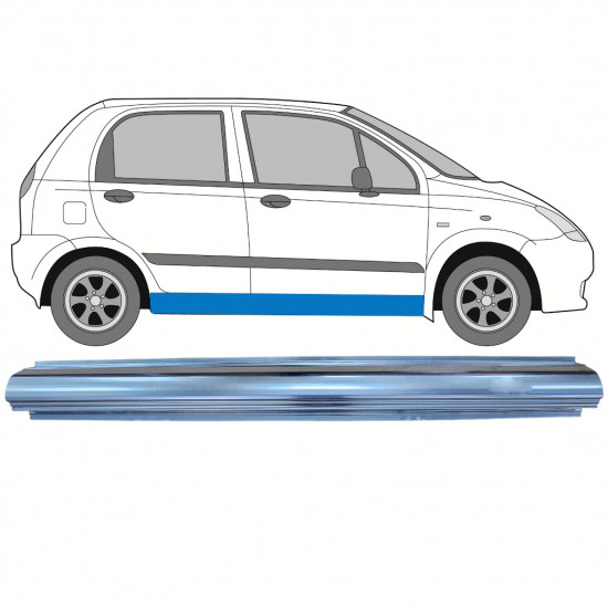 Slieksnis priekš Chevrolet Spark 2005-2010 / Kreisais = Labais (simetrisks) 7392