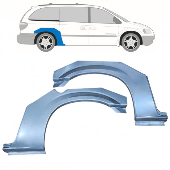 Aizmugurējā arka priekš Chrysler Grand Voyager 2000-2008 / Kreisais+Labais / Komplekts 10320