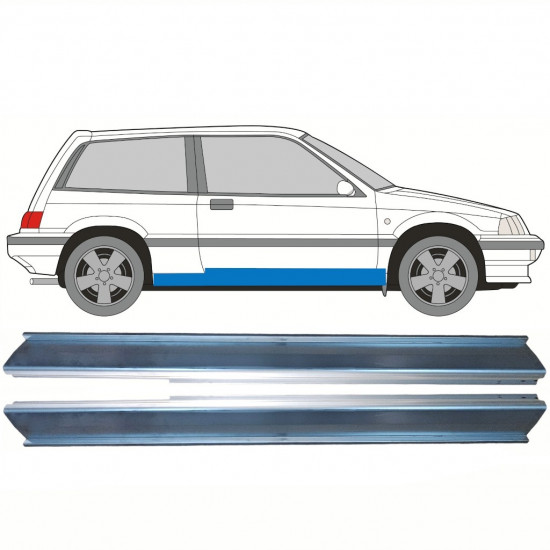 Slieksnis priekš Honda Civic 1983-1987 / Kreisais+Labais / Komplekts 10628