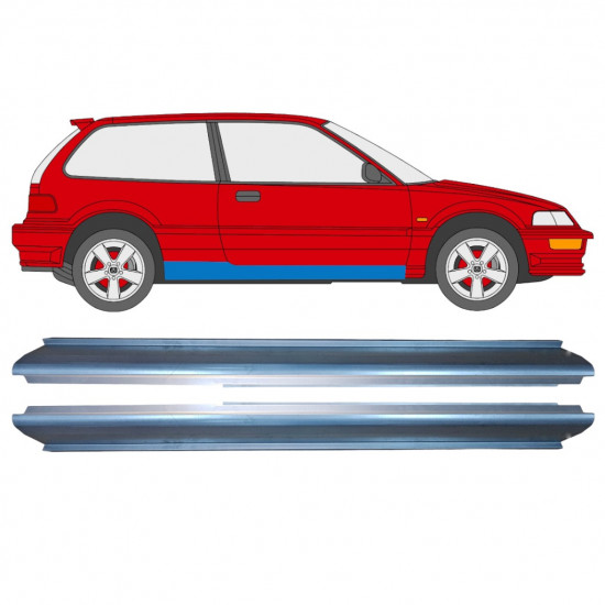 Slieksnis priekš Honda Civic 1987-1991 / Kreisais+Labais / Komplekts 10331