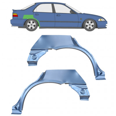 Aizmugurējā arka priekš Honda Civic 1991-1995 / Kreisais+Labais / Komplekts 10467