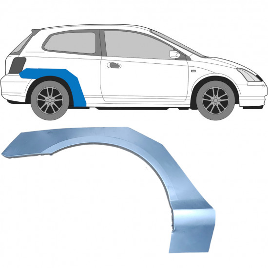 Aizmugurējā arka priekš Honda Civic 2001-2005 / Labā 7181