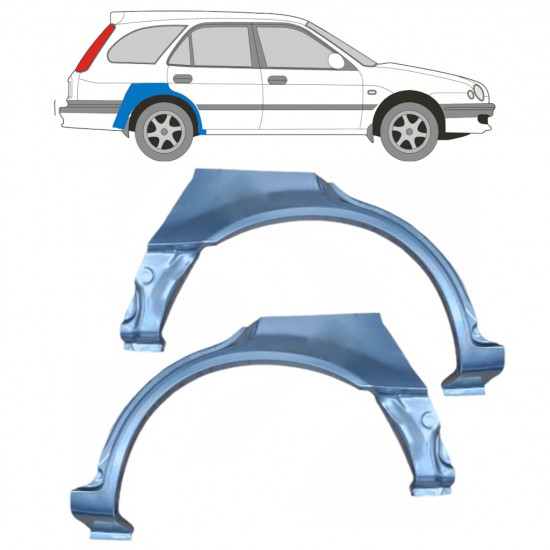 Aizmugurējā arka priekš Toyota Corolla 1997-2002 / Kreisais+Labais / Komplekts 10249