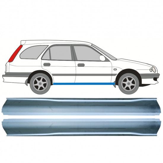 Slieksnis priekš Toyota Corolla 1997-2002 / Kreisais+Labais / Komplekts 9885