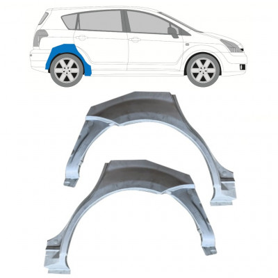 Aizmugurējā arka priekš Toyota Corolla Verso 2004-2009 / Kreisais+Labais / Komplekts 9912