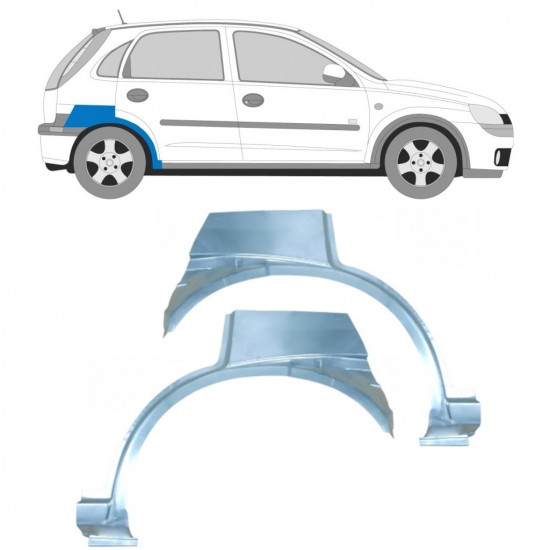Aizmugurējā arka priekš Opel Corsa 2000-2010 / Kreisais+Labais / Komplekts 10383