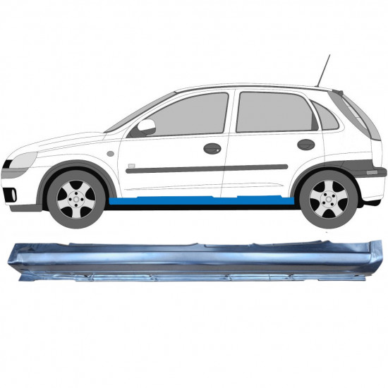 Slieksnis priekš Opel Corsa 2000-2010 / Kreisā 6876
