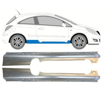 Pilns slieksnis priekš Opel Corsa D 2006-2015 / Kreisais+Labais / HATCHBACK / Komplekts 14574