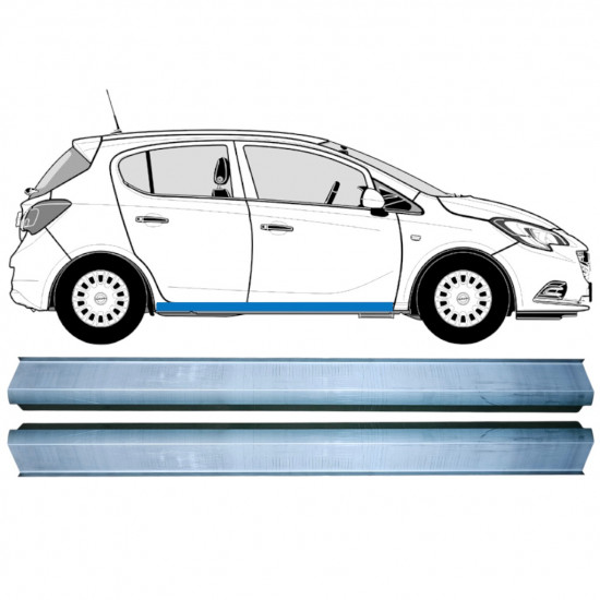 Slieksnis priekš Opel Corsa E 2014-2019 / Kreisais+Labais / Komplekts 12883