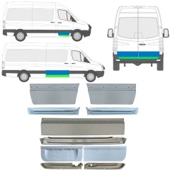 Durvju iekšējā un ārējā daļa priekš Volkswagen Crafter 2005-2017 / Kreisais+Labais / Komplekts 14493