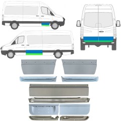 Durvju iekšējā un ārējā daļa priekš Volkswagen Crafter 2005-2017 / Kreisais+Labais / Komplekts 14494