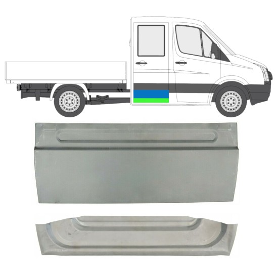 Aizmugurējo durvju panelis priekš Volkswagen Crafter 2005-2017 / Kreisais = Labais (simetrisks) / Komplekts 14126