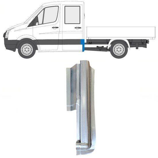 Aizmugurējais statņa stūris priekš Volkswagen Crafter 2005-2017 / Labā 15509