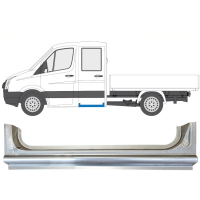 Aizmugurējais slieksnis priekš Volkswagen Crafter 2005-2017 / Kreisā 15519