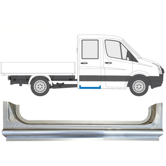 Aizmugurējais slieksnis priekš Volkswagen Crafter 2005-2017 / Labā 15518