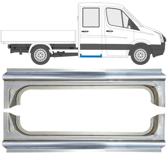Aizmugurējais slieksnis priekš Volkswagen Crafter 2005-2017 / Kreisais+Labais / Komplekts 15520