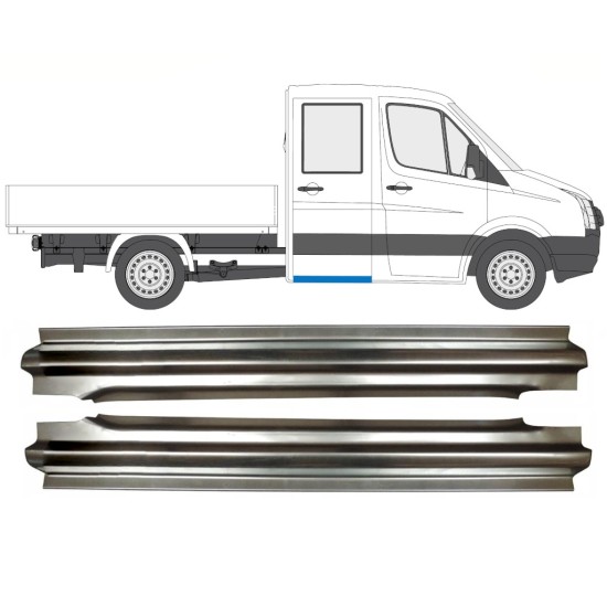 Aizmugurējais slieksnis priekš Volkswagen Crafter 2005-2017 / Kreisais+Labais / Komplekts 15516