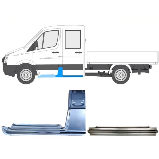 Remontdaļu komplekts priekš Volkswagen Crafter 2005-2017 / Kreisā / 15528