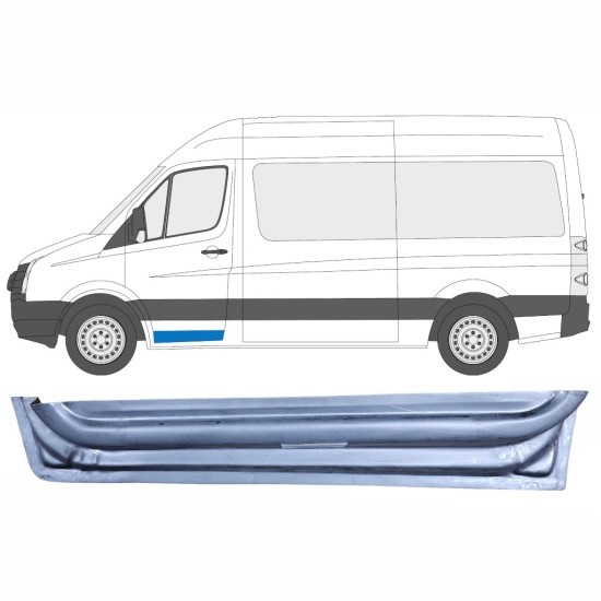 Priekšpuse durvju iekšējais panelis priekš Volkswagen Crafter 2005-2017 / Kreisā 14005
