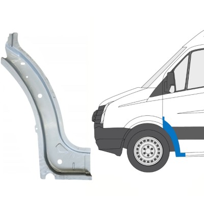 Priekšējā arka iekšā priekš Volkswagen Crafter 2005-2017 / Kreisā 15499