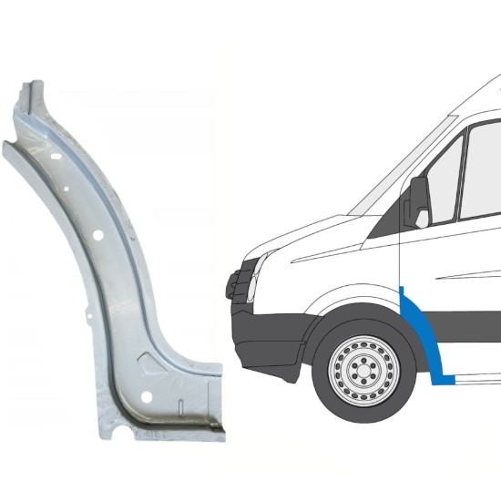 Priekšējā arka iekšā priekš Volkswagen Crafter 2005-2017 / Kreisā 15499