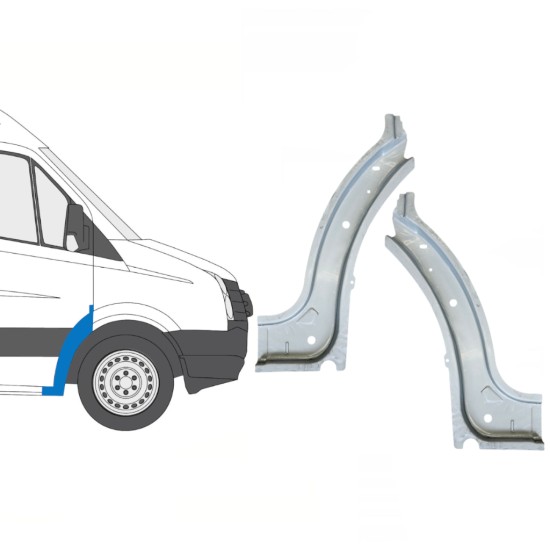 Priekšējā arka iekšā priekš Volkswagen Crafter 2005-2017 / Kreisais+Labais / Komplekts 15500