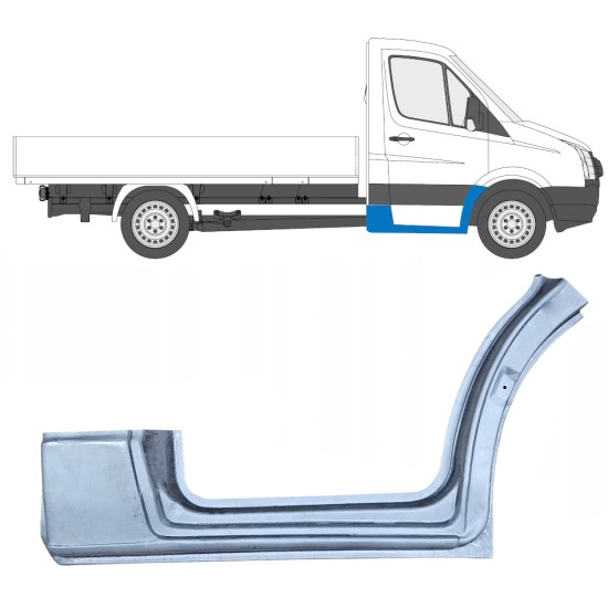 Priekšējā spārna daļa ar slieksni priekš Volkswagen Crafter 2005-2017 / Labā 13838