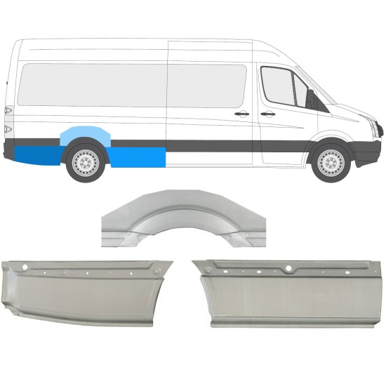 Aizmugurējā arka priekš Volkswagen Crafter 2005-2017 / Labā / Komplekts 13943
