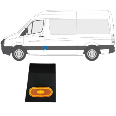 Priekšējā statņa sānu josla ar lukturi priekš Volkswagen Crafter 2005-2017 / Kreisā / Komplekts 14148