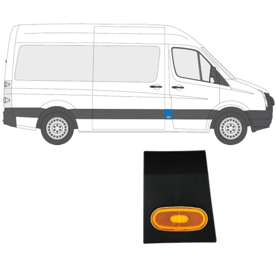 Priekšējā statņa sānu josla ar lukturi priekš Volkswagen Crafter 2005-2017 / Labā / Komplekts 14147