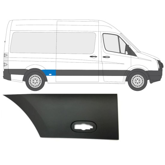 Aizmugurējā spārna sānu josla priekš Volkswagen Crafter 2005-2017 / Labā 13822