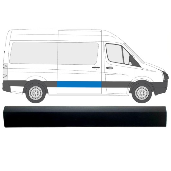 Bīdāmo durvju sānu josla priekš Volkswagen Crafter 2005-2017 / Labā 13824