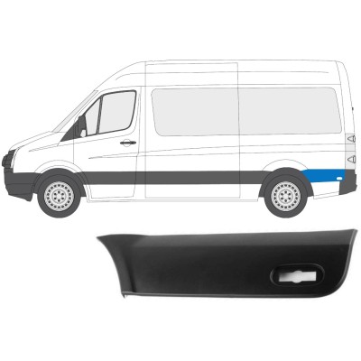 Aizmugurējā spārna sānu josla aiz riteņa priekš Volkswagen Crafter 2005-2017 / Kreisā 13690