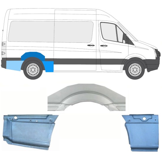 Aizmugurējā arka priekš Volkswagen Crafter 2005-2017 / Labā / Komplekts 13941