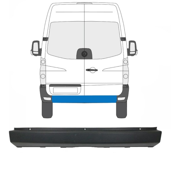 Aizmugurējais bamperis priekš Volkswagen Crafter 2005-2017 15550