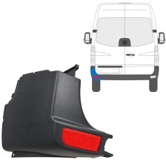 Aizmugurējā bufera stūris ar atstarotāja lukturi priekš Volkswagen Crafter 2005-2017 / Kreisā / Komplekts 15552