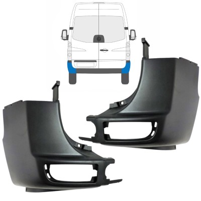 Aizmugurējā bufera stūris priekš Volkswagen Crafter 2005-2017 / Kreisais+Labais / Komplekts 15549