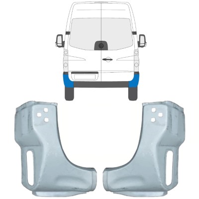 Aizmugurējais statņa stūris priekš Volkswagen Crafter 2005-2017 / Kreisais+Labais / Komplekts 15507