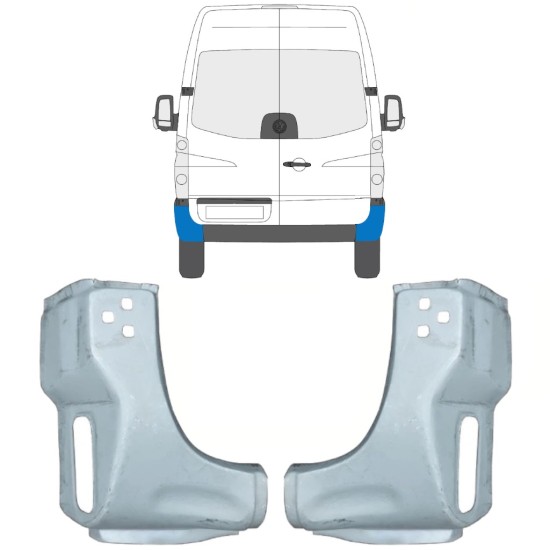 Aizmugurējais statņa stūris priekš Volkswagen Crafter 2005-2017 / Kreisais+Labais / Komplekts 15507
