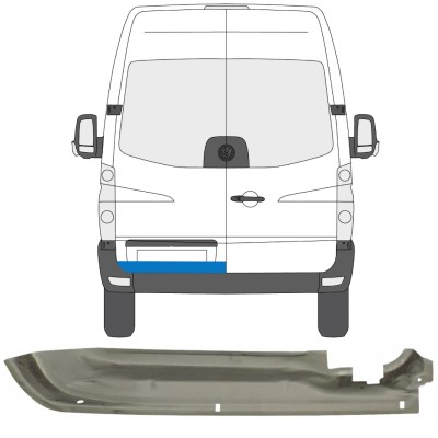 Aizmugurējo durvju panelis priekš Volkswagen Crafter 2005-2017 / Kreisā 13438