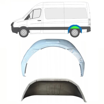 Aizmugurējā riteņa iekšējā arka priekš Volkswagen Crafter 2005-2017 / Kreisā / Komplekts 14322