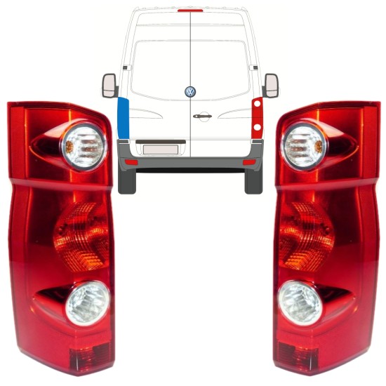 Aizmugurējais lukturis priekš Volkswagen Crafter 2005-2017 / Kreisais+Labais / Komplekts 15574
