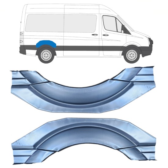 Aizmugurējā arka priekš Volkswagen Crafter 2005-2017 / Kreisais+Labais / Komplekts 16159