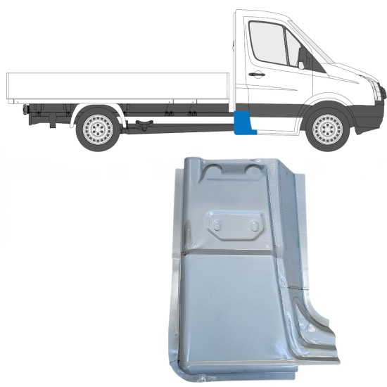 Aizmugurējais statņa stūris priekš Volkswagen Crafter 2005-2017 / Labā 15502
