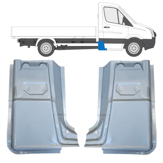 Aizmugurējais statņa stūris priekš Volkswagen Crafter 2005-2017 / Kreisais+Labais / Komplekts 15504